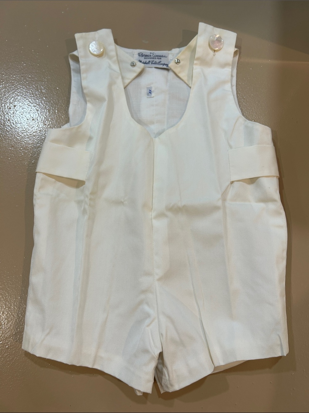 1960s Florence Eiseman vintage white baby romper and shirt